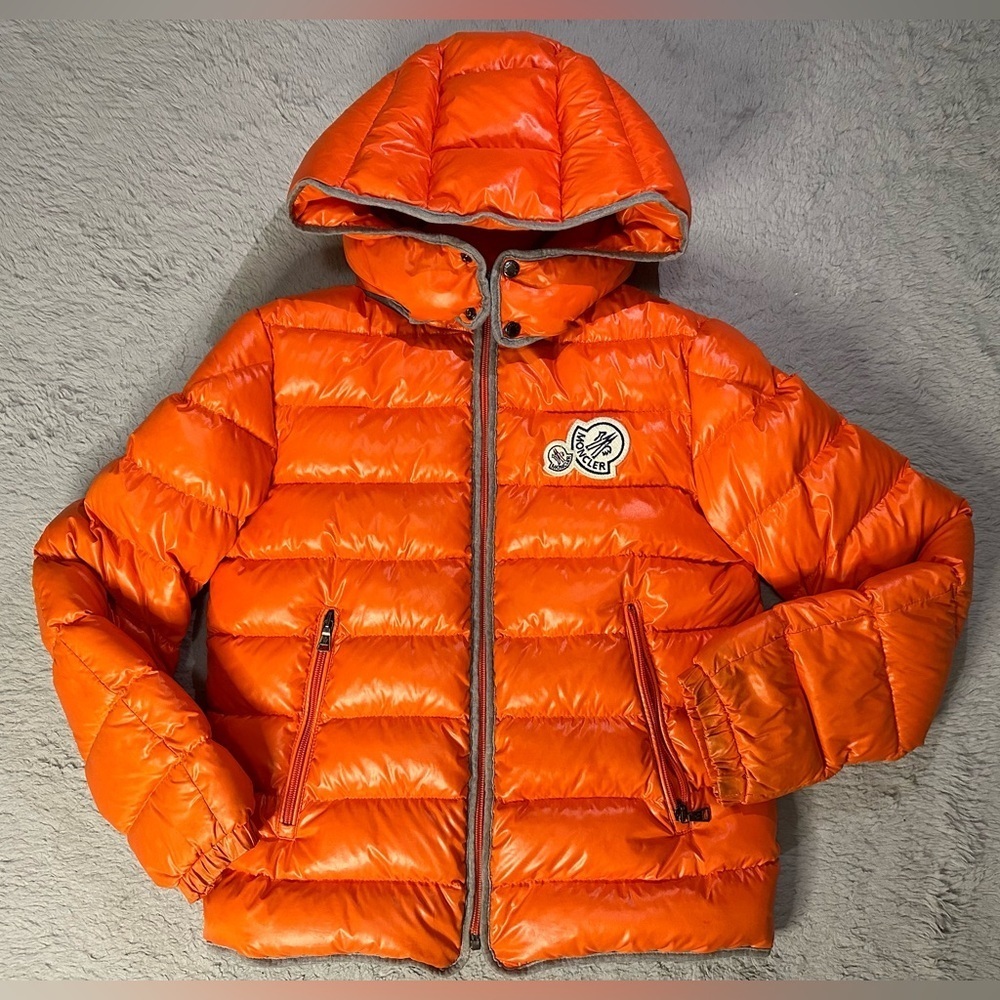 MONCLER kids puff jacket in orange - Picture 4 of 17
